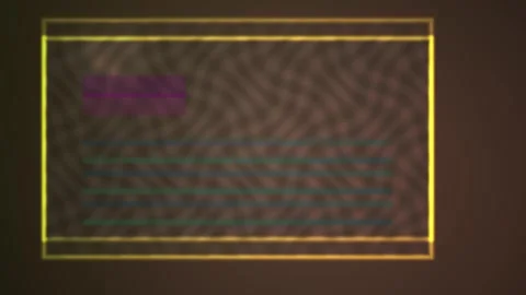 Abstract Digital Glitch Effect with Moving Yellow Frame Overlay. Stock Footage 341780207