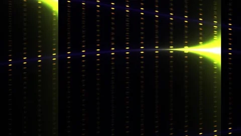 Abstract Digital Glitch Effect with Neon Green Light Streaks and Data Inter.. Stock Footage 334445494