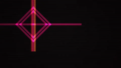Abstract digital glitch effect with pink geometric diamond shapes moving on.. Stock Footage 334445458