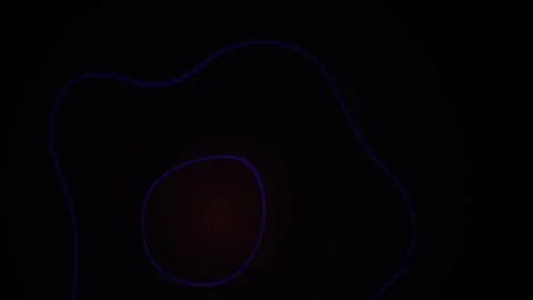 Abstract Digital Glitch Effect with Pulsing Red Core and Blue Light Trails. Stock Footage 340497001