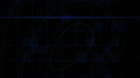 Abstract Digital Glitch Effect with Pulsing Neon Light Rings and Dark Backg.. Stock Footage 341780188