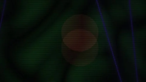 Abstract Digital Glitch Effect with Pulsing Red Circular Light Pattern. Stock Footage 341780257