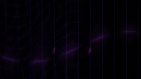 Abstract Digital Glitch Effect with Purple Light Streaks and Vertical Scan .. Stock Footage 341780254