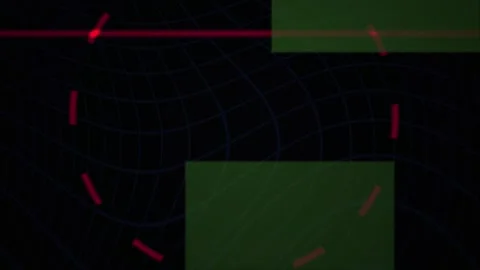 Abstract Digital Glitch Effect with Red Geometric Shapes and Dark Background. Stock Footage 341780249