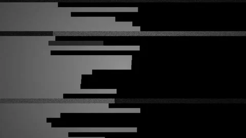 Abstract digital glitch effect with shifting monochrome horizontal lines. Stock Footage 334445632