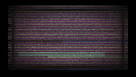 Abstract Digital Glitch Effect with Static Noise and Distorted Signal on a Dark Stock Footage 345754398