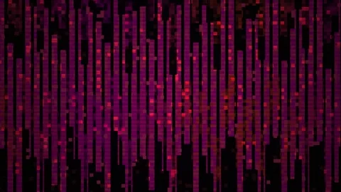 Abstract Digital Glitch Effect with Vertical Lines and Particles. Stock Footage 333912380