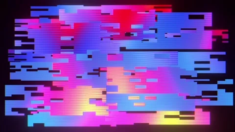 Abstract digital glitch effect with vibrant colors Stock Footage 299174222
