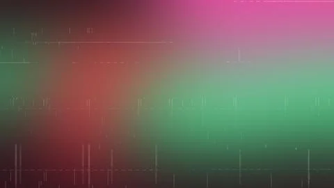 Abstract digital glitch gradient background with vibrant pink and soft gree.. Stock Illustration