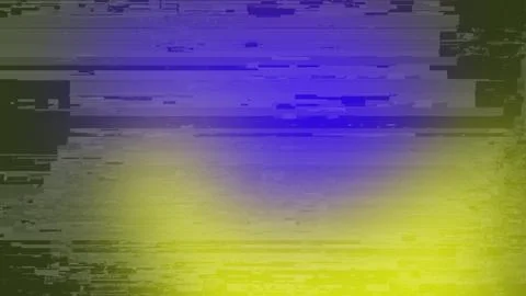 Abstract digital glitch gradient background featuring vibrant yellow and de.. Stockillustratie