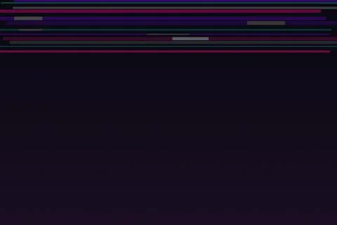 Abstract digital glitch horizontal stripes on dark purple background for te.. Stock Illustration