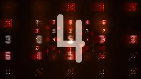 Abstract Digital Glitch Numeric Timer Motion Background Stock-Footage 333690713