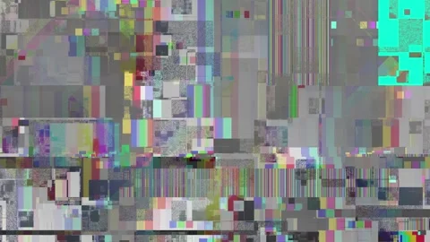 Abstract digital glitch pattern background, data corruption, technological Stock Footage 332411149