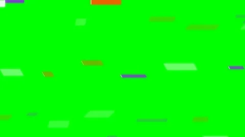 Abstract digital glitch pattern with colorful rectangles on green screen Stock Footage 340267939
