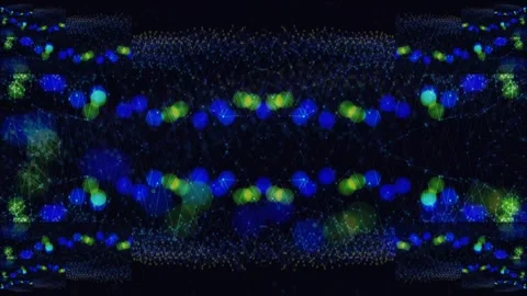 Abstract Digital Glitch Pattern with Glowing Geometric Motion Graphics Vídeos de archivo 332653080