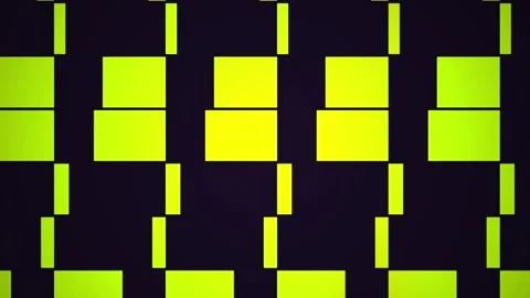 Abstract Digital Glitch Pattern with Neon Yellow Geometric Shapes and Flick.. Stock Footage 340497739