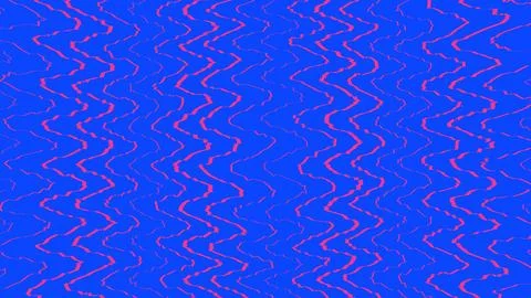 Abstract digital glitch pattern with wavy lines on blue イラスト素材