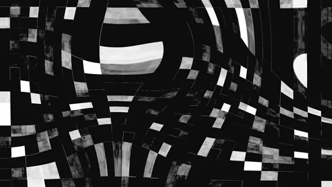 Abstract digital glitch patterns with flowing black and white textures duri.. Stock Footage 341656082