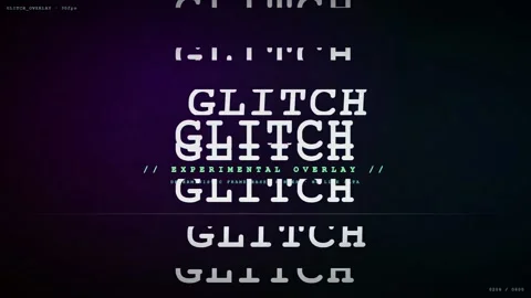 Abstract Digital Glitch Text Animation with Distorted Typography on Dark Purple Vidéo 345751137