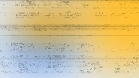 Abstract digital glitch texture featuring soft yellow and blue gradient hor.. Stock Illustration