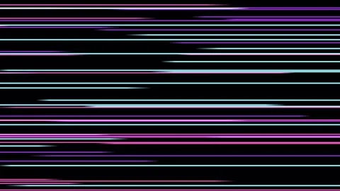 Abstract digital glitching lines in purple and gray moving across a black b.. Stock Footage 342507086