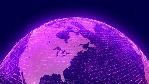 Abstract Digital Globe 12 Stock Footage 248954597