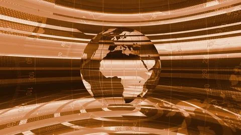Abstract Digital Globe with Data Overlays Ilustración de archivo