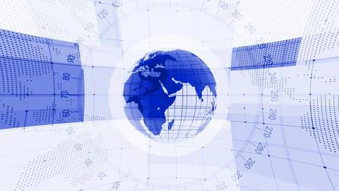 Abstract Digital Globe with Grid Patterns Stock Illustration