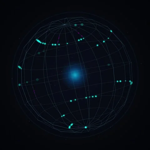 Abstract Digital Globe Network Connection Futuristic Technology Data Visual.. Stock Footage 346283759