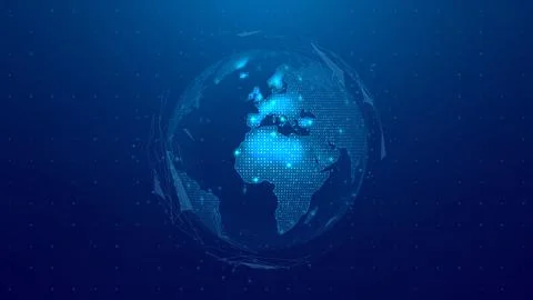 Abstract Digital Globe Network Illustrazione stock