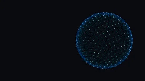 Abstract Digital Globe Plexus Grid Sidebar Composition 4K 스톡 동영상 335634001