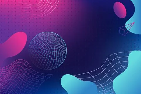 Abstract Digital Globe Technology Background Stock Illustration