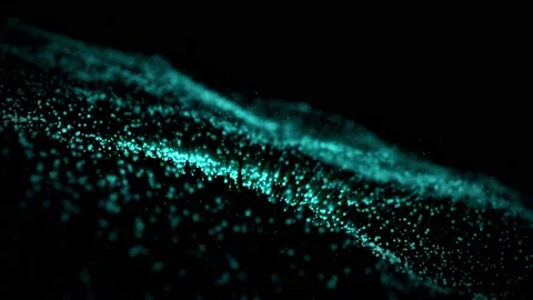 Abstract digital glow particle with wavy animation. Stock Footage 235696728