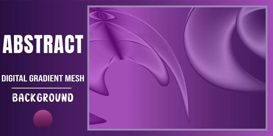 Abstract digital gradient mesh background with purple shapes Stock Illustration