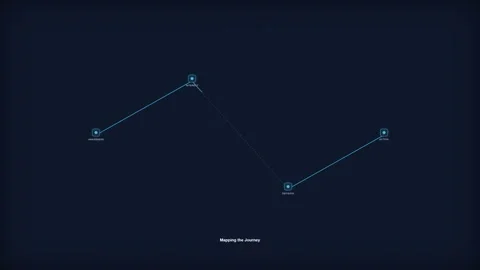 Abstract Digital Graph Animation with Data Line Movement Stock Footage 347157097