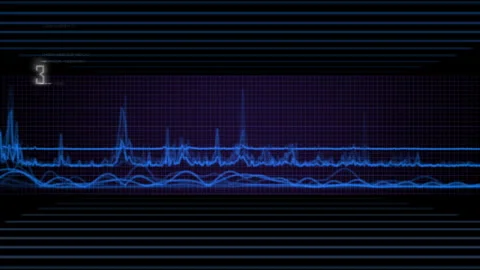 Abstract Digital Graph Visualization with High Tech Blue Interface Design Stock Footage 309785898