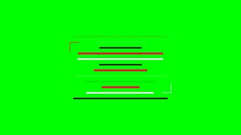 Abstract digital graphic elements with horizontal lines on green background Stock Footage 341839854