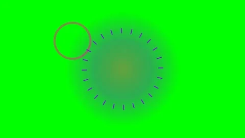 Abstract digital graphic featuring a central gradient ring on green screen 動画素材 340263403