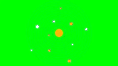 Abstract digital graphic featuring circular elements on a bright green back.. Stock Footage 340904079