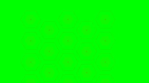 Abstract digital graphic featuring a repeating hexagonal pattern on green Video stock 341822490
