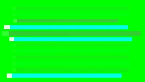 Abstract digital graphic with horizontal neon lines on a bright green field Stock Footage 341838958