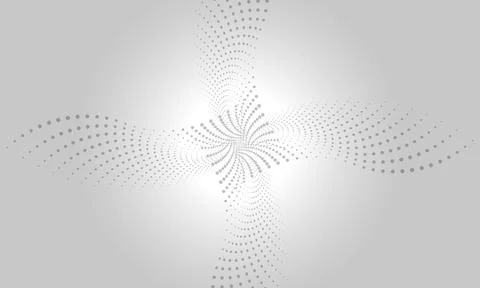Abstract digital gray and white bacground with flowing particles. イラスト素材