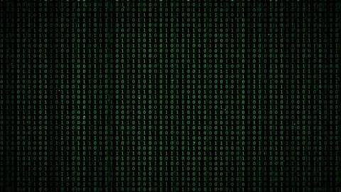 Abstract Digital Green Binary Code Streaming Background for Technology and Stock Footage 336772831