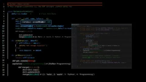 Abstract Digital green Code Background Foto stock