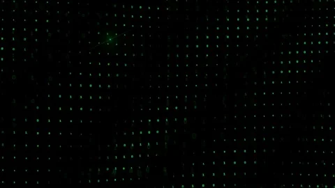 Abstract Digital Green Dot Grid Animation with Glowing Light Flare on Black Stock Footage 339323888