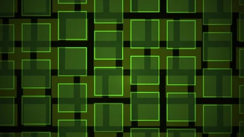 Abstract digital green geometric square grid pattern technology background .. Stock Footage 346326154