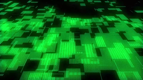 Abstract Digital Green Light Pattern Stock Footage 288805458