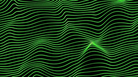 Abstract digital green particle dots wave background. Futuristic moving dots Stock Footage 229372961