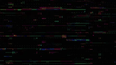 Abstract Digital Grid and Pixel Lines Animation, Futuristic Neon Tech Background Vídeo Stock 333144399