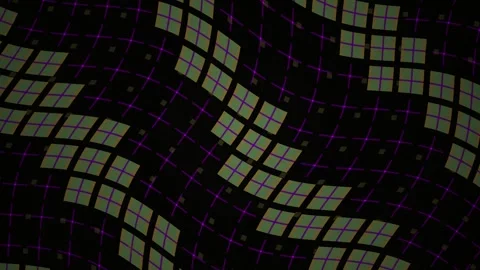 Abstract Digital Grid Animation with Glowing Geometric Patterns. Stock Footage 340501058
